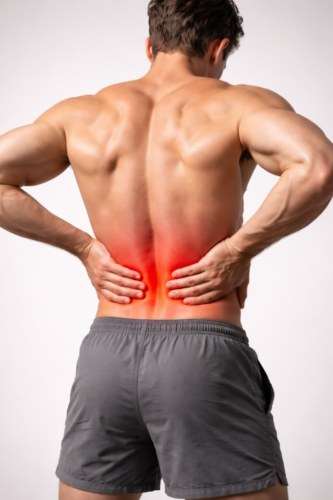 Man with backpain
