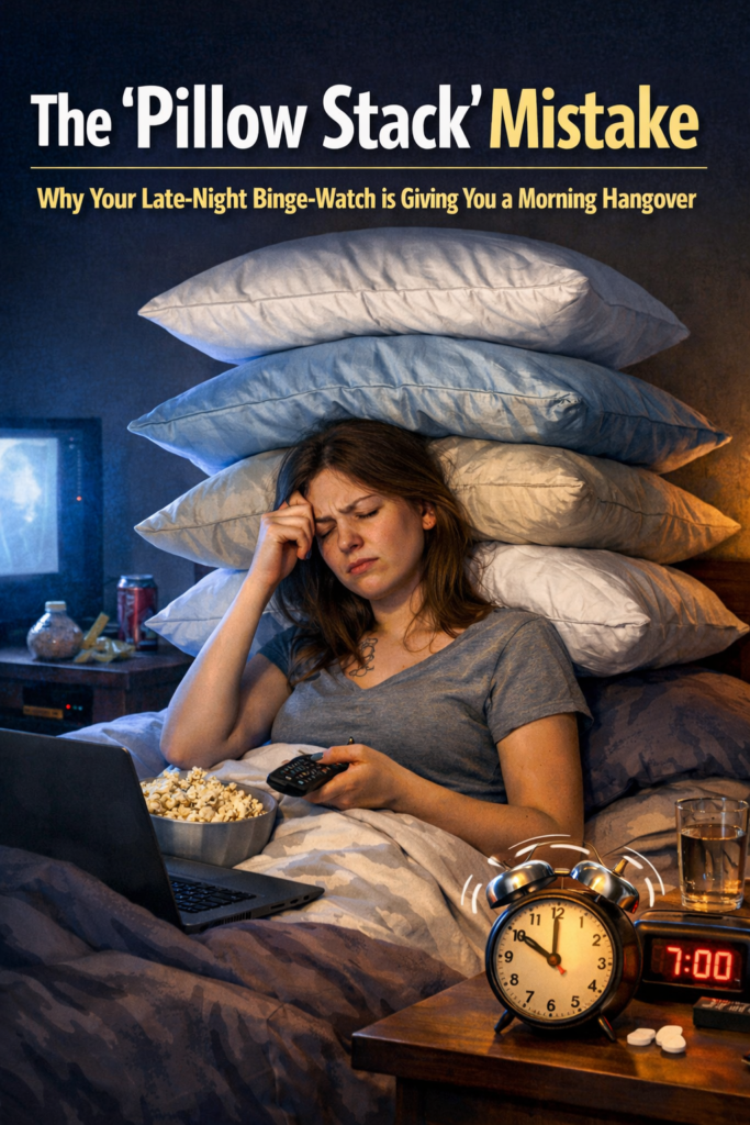 The "Pillow Stack" Mistake: Why Your Late-Night Binge-Watch is Giving You a Morning Hangover
