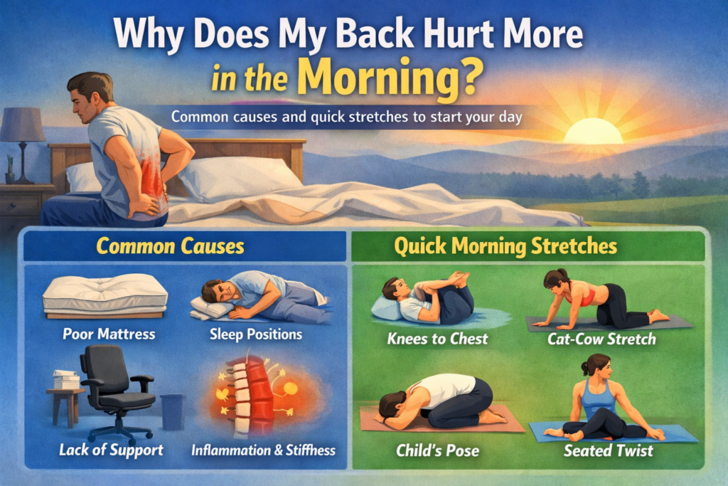 Why Does My Back Hurt More in the Morning? Common causes and quick stretches to start your day