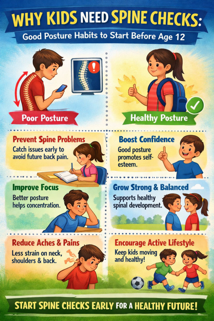 Why Kids Need Spine Checks: Good posture habits to start before age 12