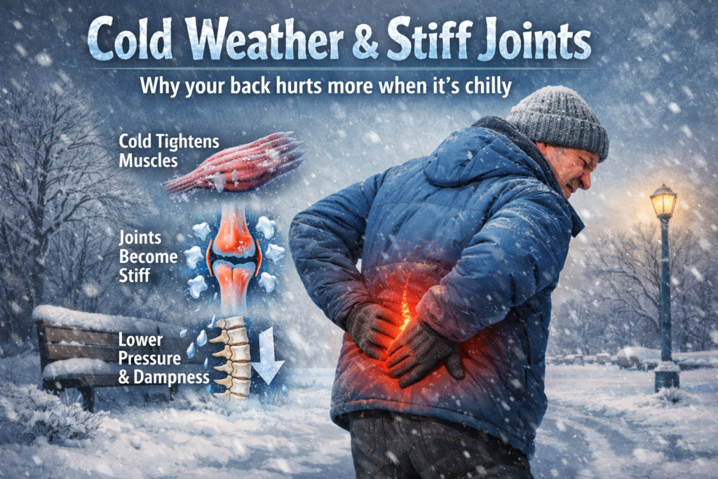 Cold Weather and Stiff Joints: Why your back hurts more when it’s chilly