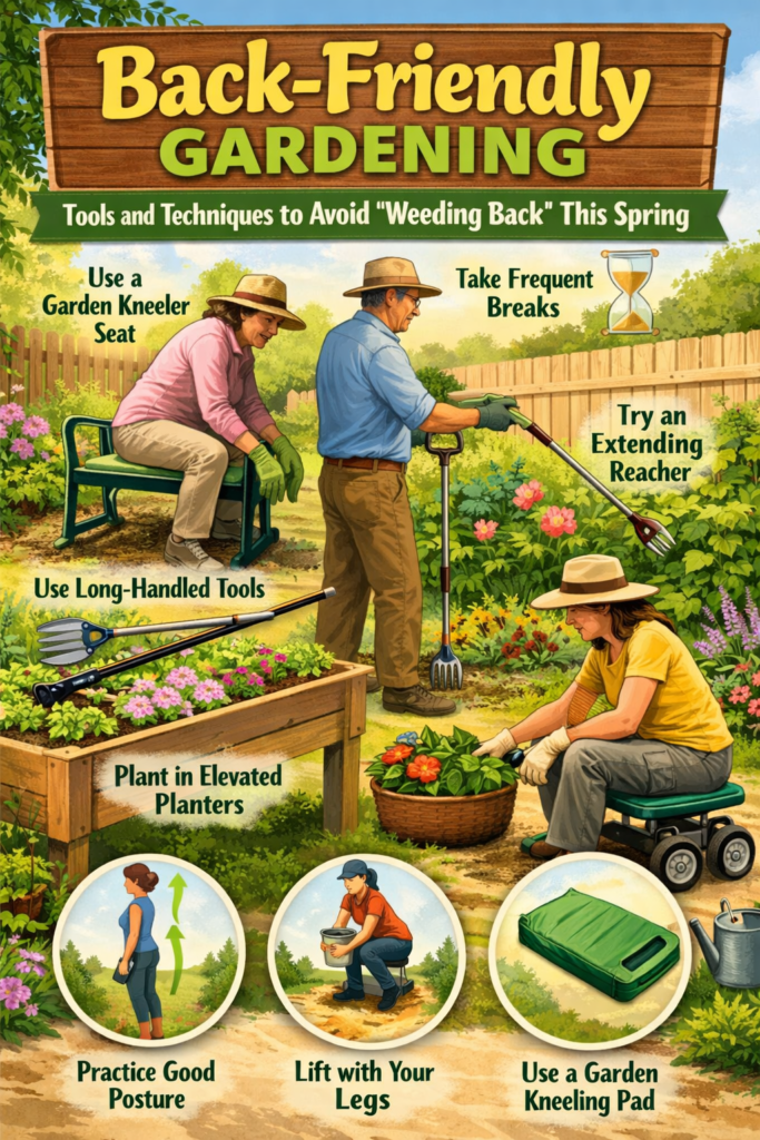 Back-Friendly Gardening: Tools and techniques to avoid "weeding back" this spring