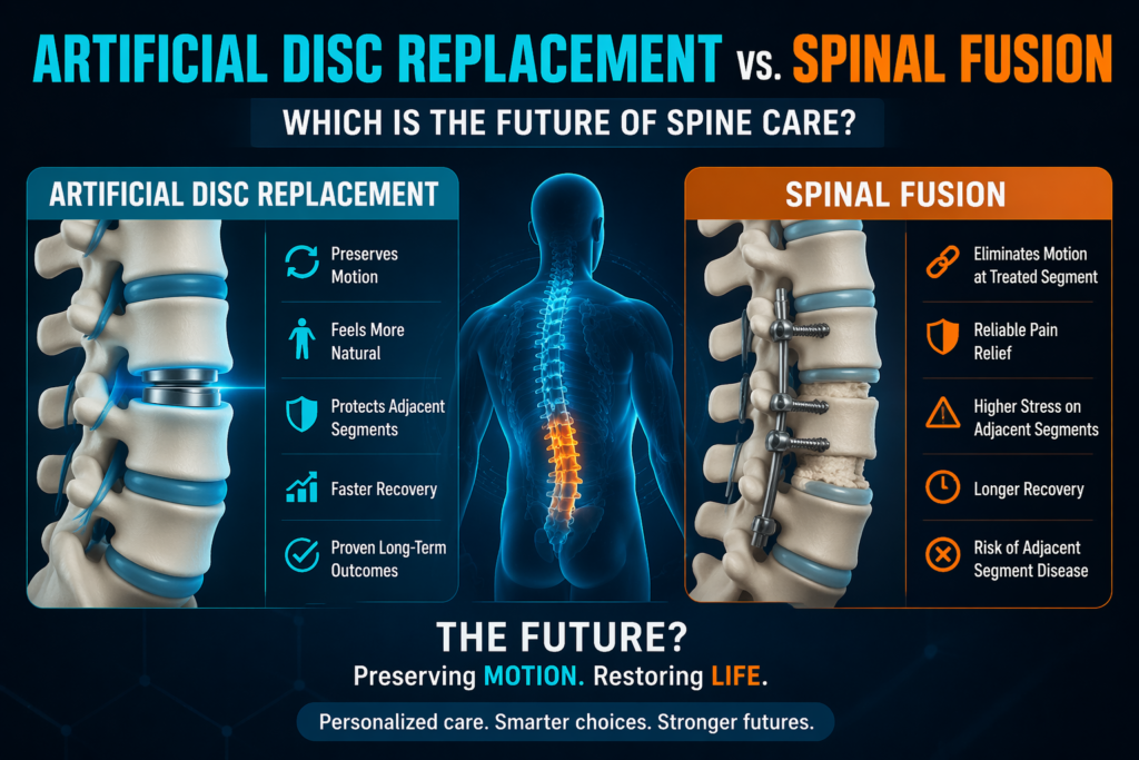 Artificial Disc Replacement vs. Spinal Fusion: Which is the future of spine care?