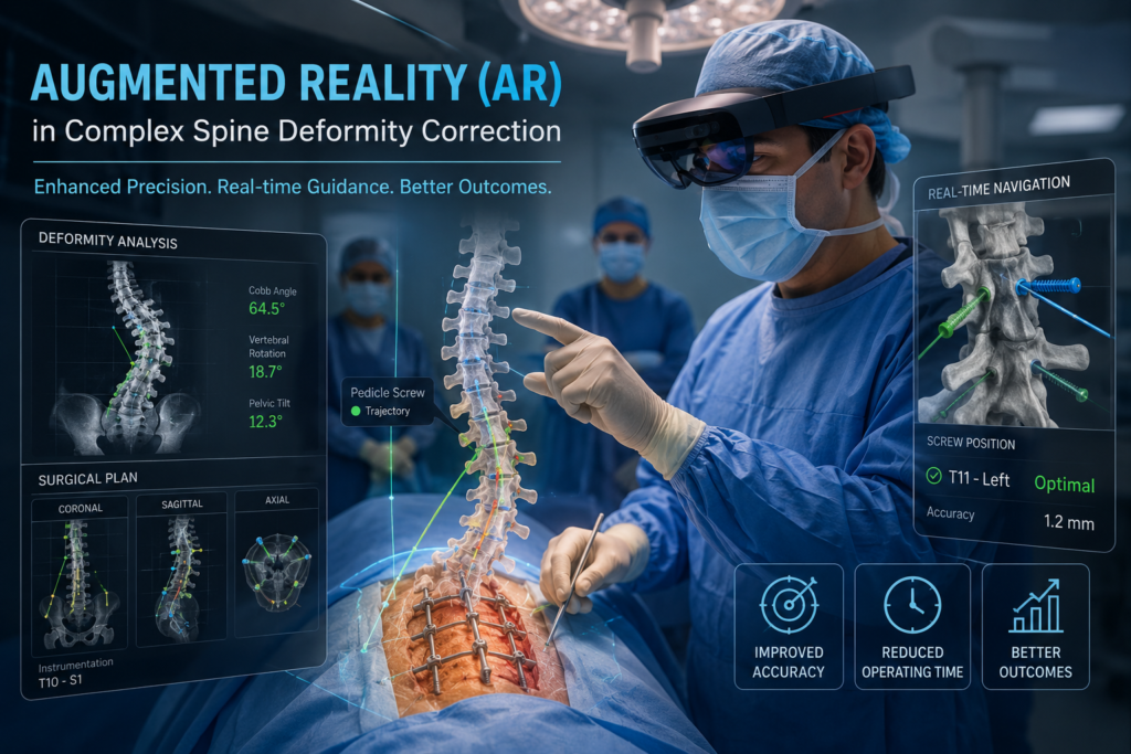 Augmented reality (AR) in complex spine deformity correction
