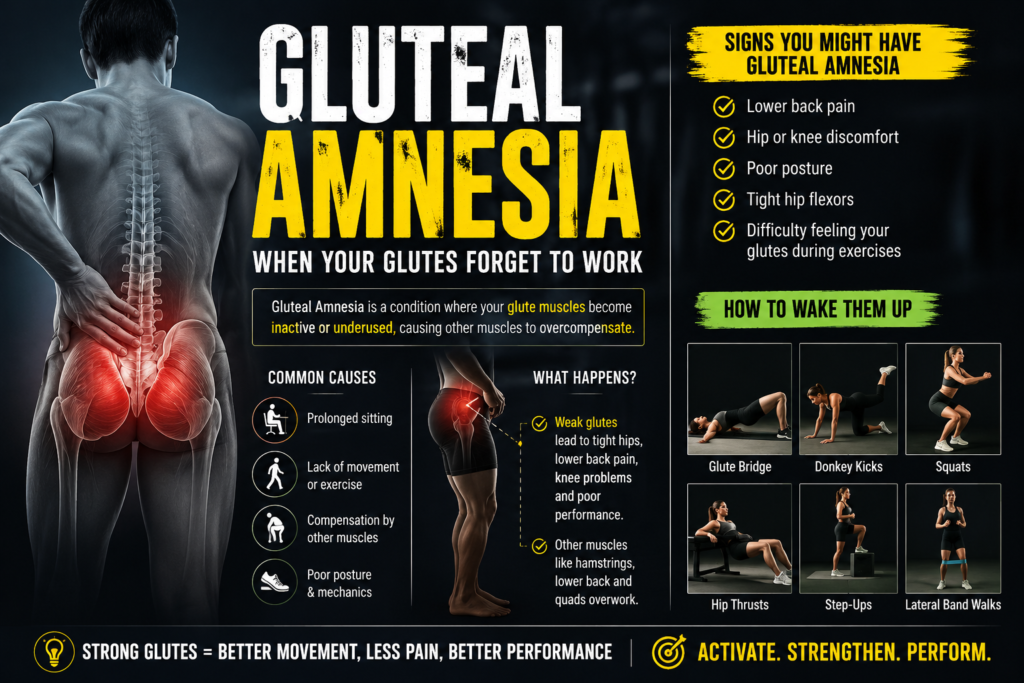 Gluteal Amnesia: How Inactive Glutes Shift Pelvic Support Load Directly Onto the Lumbar Spine