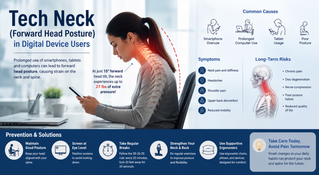 Tech Neck" (forward head posture) in digital device users