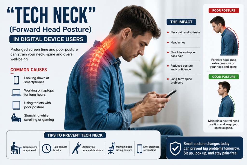 Tech Neck" (forward head posture) in digital device users